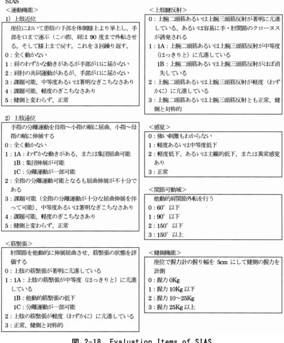 図  2-18  Evaluation Items of SIAS