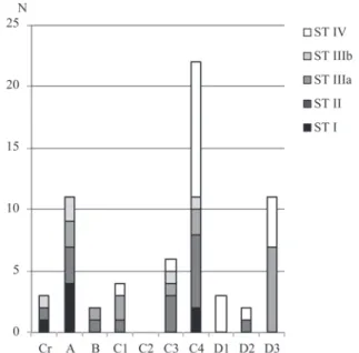 Table 2.  Frequencies of diagnostic impact fractures (DIF) by  subtype.