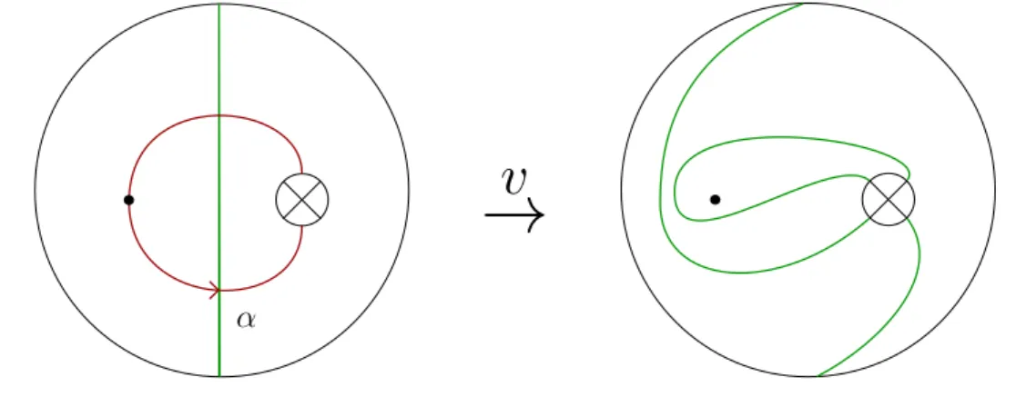 図 5: puncture slide Y-homeomorphism と puncture slide は次の性質を持つ.