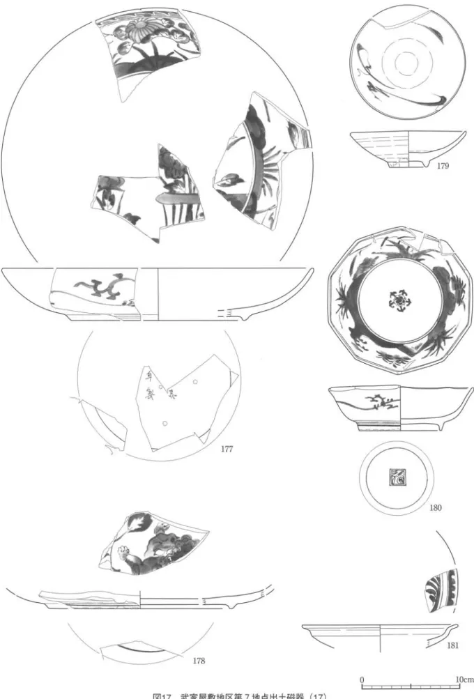 図 17  武家屋敷地区第 7地 点 出土磁器 (17) Fig■ 7 Porcelainsと om BK7(17)