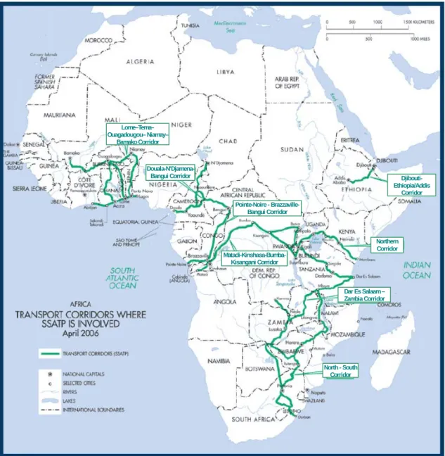 図 2.2.4  SSATP 回廊構想  (iii)  Regional Spatial Development Initiative (SDI) 