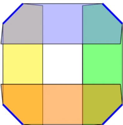 FIGURE 2. The origami template with four polygons 3. TOWARDS THE RING STRUCTURE