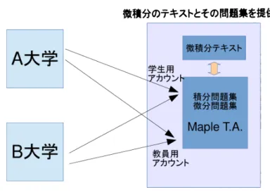 図 2: Maple T.A. を用いた E-Learning のサービス