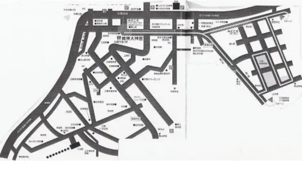 図 15-a  初日の巡行ルート  （出典：江差町 1999） 