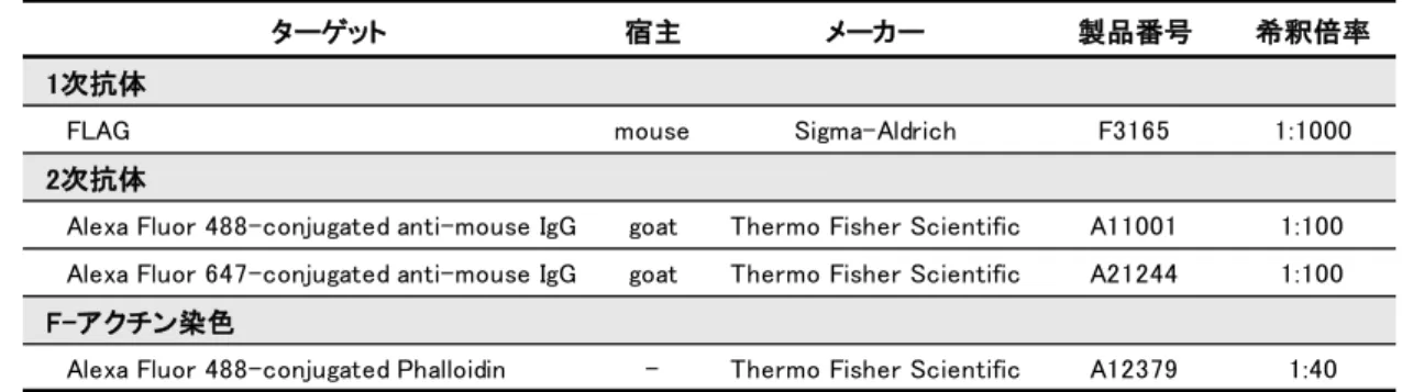 表 7.  免疫染色に使用した抗体一覧 
