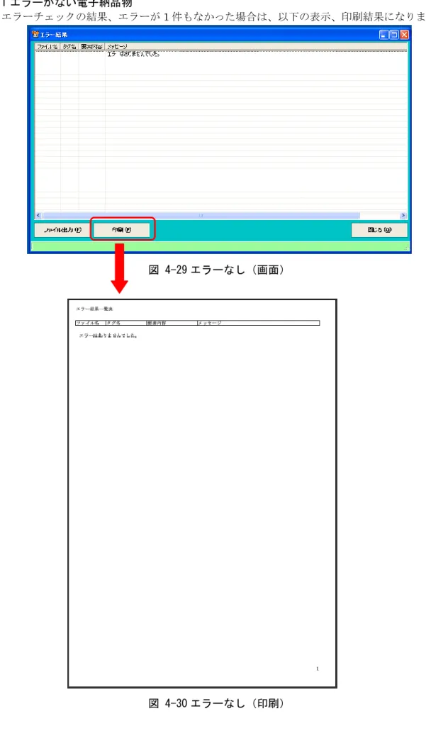 図 4-29 エラーなし（画面） 