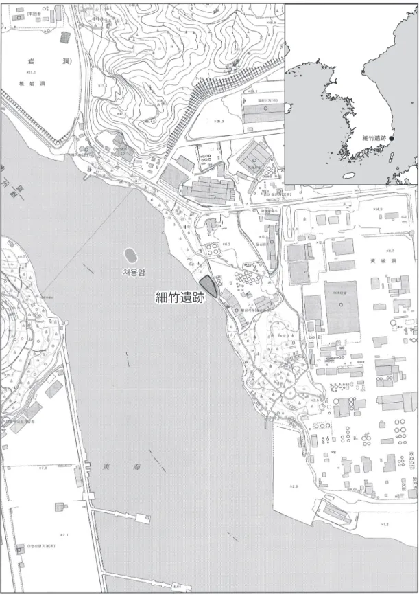図 1　細竹遺跡の位置 （東国大学校埋蔵文化財研究所 2007 より）