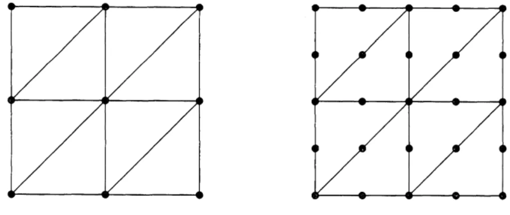 Figure 1: Piecewise linear $(N_{l}=1)$ &amp; quadratic elements $(N_{q}=9)$