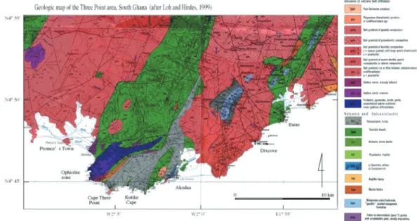 Fig. 3  Topographic map at the Cape Three Point area.