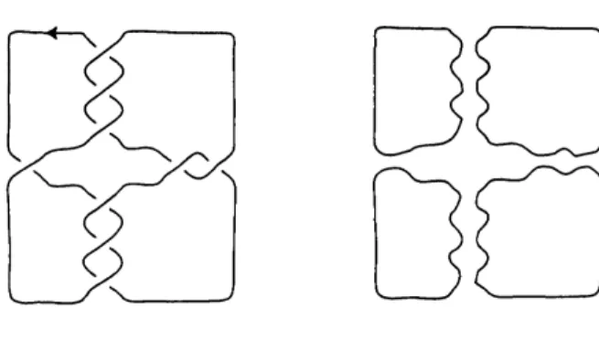 Figure 7: A diagram of $8_{19}$ and its Seifert circles