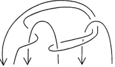 Figure 16: A diagram of the Borromean tangle $P=P_{1}\cup P_{2}\cup P_{3}$ , where $P_{2}\cup P_{3}$ is the trivial diagram.