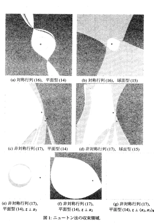 図 1: ニュートン法の収束領域 .