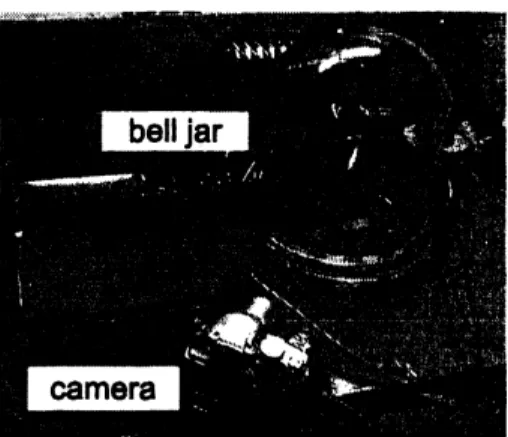Fig. 13: The overview of the experimental apparatus. The device is set inside the glass bell jar.