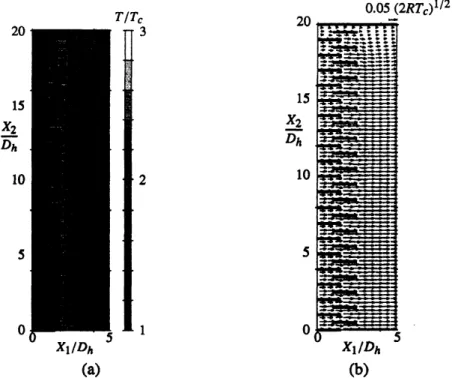 Fig. 5: One way flow in the thermal edge compressor II (Problem $I$ ). $T_{h}/T_{c}=3,n=40$ , and
