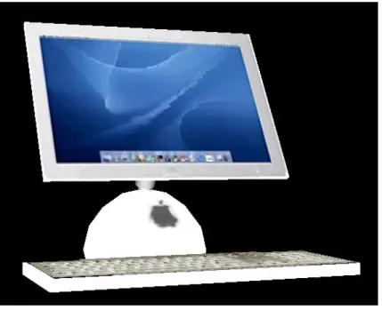 図 2.2 Mac 第 3 章 奈良女子大学キャンパス、Ｇ棟 の３次元モデルの構築について 3.1 機能 本研究の目的は、奈良女子大学キャンパス、及び G 棟の３次元モデルを作成 し、その３次元モデルの中で視点移動ができるようにするということである。 この３次元モデルに組み込む機能としては、キーボードを利用して、視点移動 ができるようにする。また、キャンパス全体図、 G 棟を別々に構築しそれぞれに、 マウスピッキング、 Y 軸によるアニメーションを指定し、モデルを様々な角度か