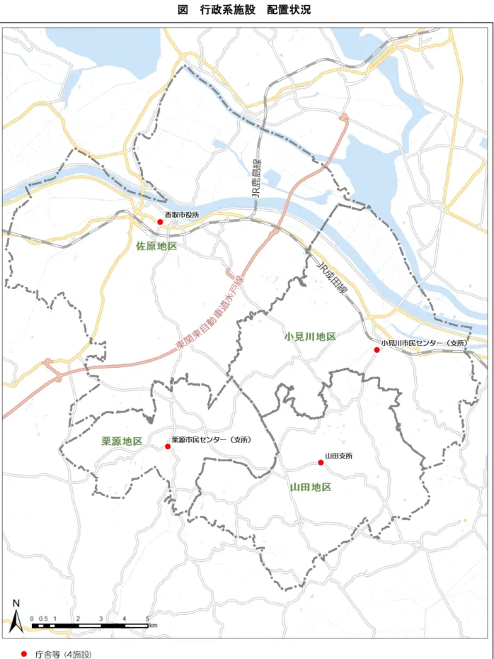図  行政系施設  配置状況
