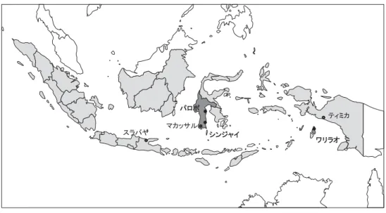 図 2 調査地の位置関係