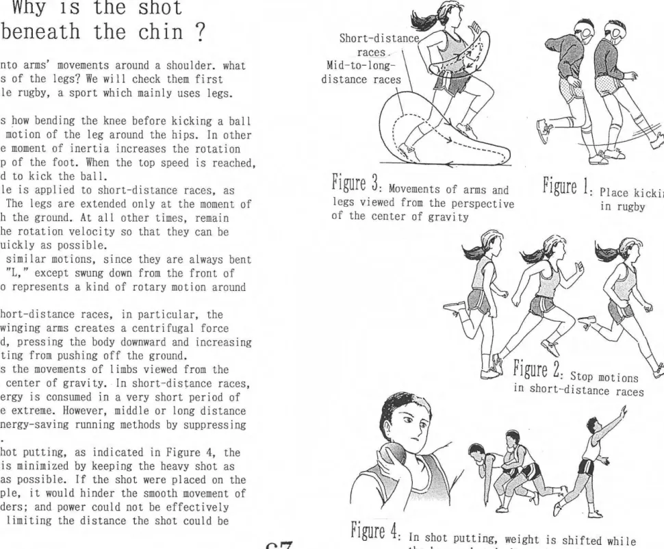 Figur e  l  indicates  how  bending  the  knee  before  kicking  a  ball  assists  the  rotary  motion  of  the  leg  around  the  hip s
