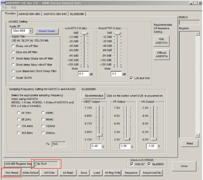 Figure 9. Control Software Window 