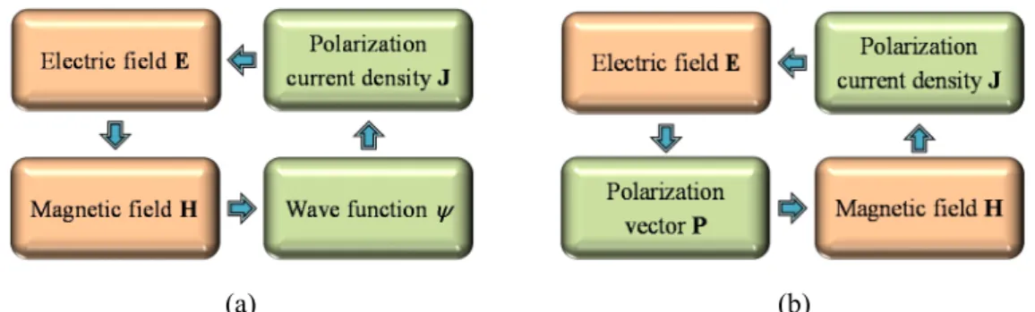 FIG. 2.2. A schematic illustration of the computational schemes for the two hybrid simulations: 