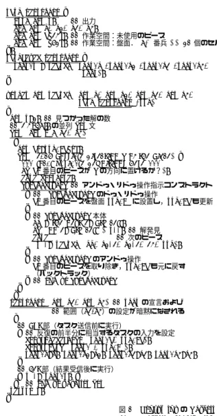 図 8 Pentomino の Tascell プログラム Fig. 8 Tascell Program for Pentomino.