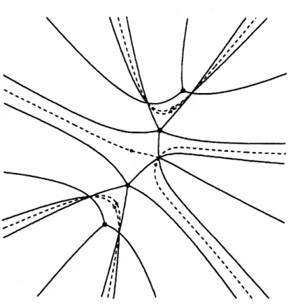 Figure 18 : Complete Stokes geometry of $(P_{\mathrm{I}})_{2}$ in the w-plane.