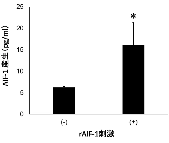 図 5  ELISA による AIF-1 産生誘導の確認 