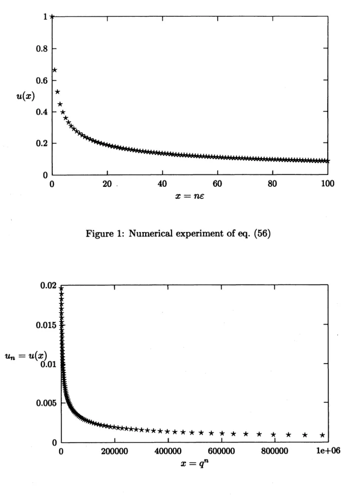 Figure 1: Numerical experiment of eq. (56)