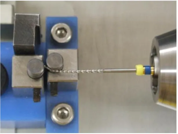 Fig. 1 Test device: MANI original cyclic fatigue test machine. 