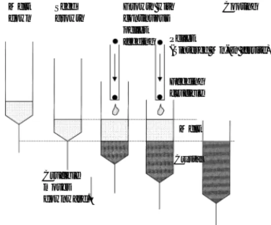 Fig. 4 Schematic drawing of the crystal growth process by the Bridgman method with pellet feeding
