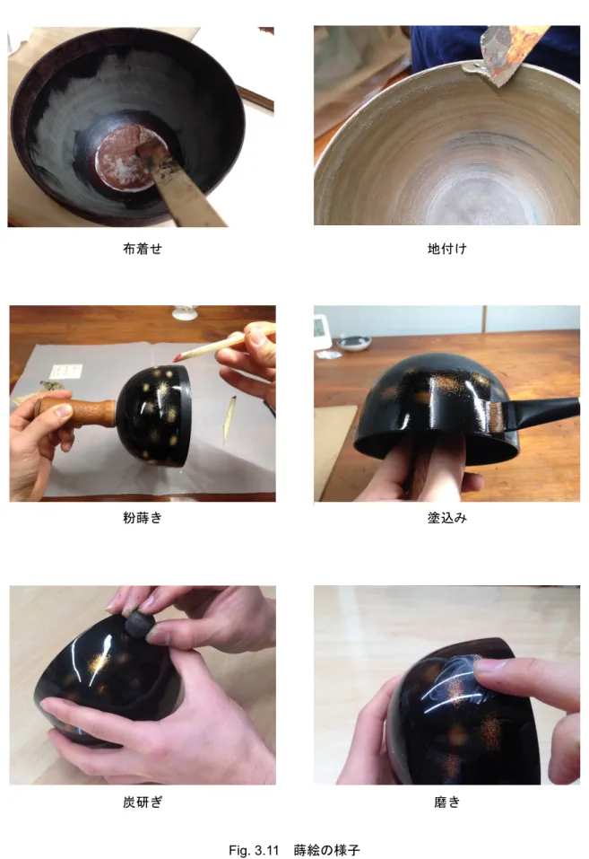 Fig. 3.11 蒔絵の様子