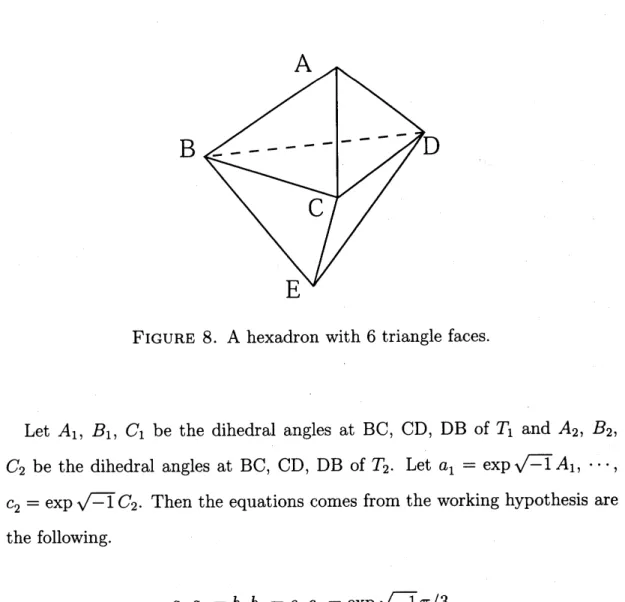 FIGURE 8. Ahexadron with 6triangle faces.