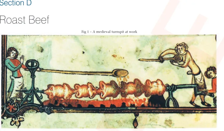 Fig 1 - A medieval turnspit at work