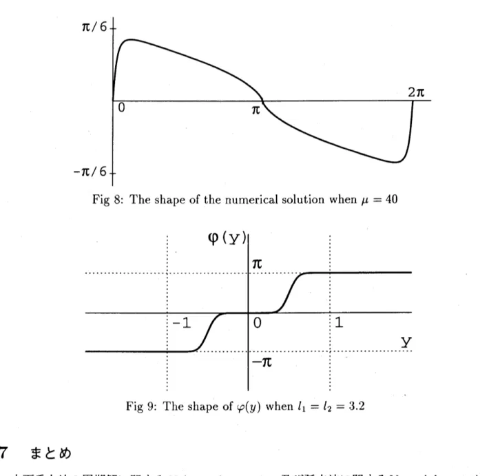 Fig 8: The shape of the numerical solufion when $\mu=40$