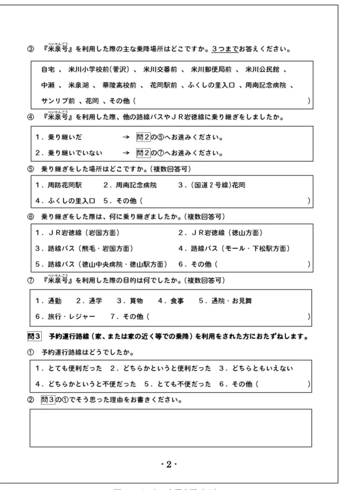 図  25  アンケート調査票（2/6） 