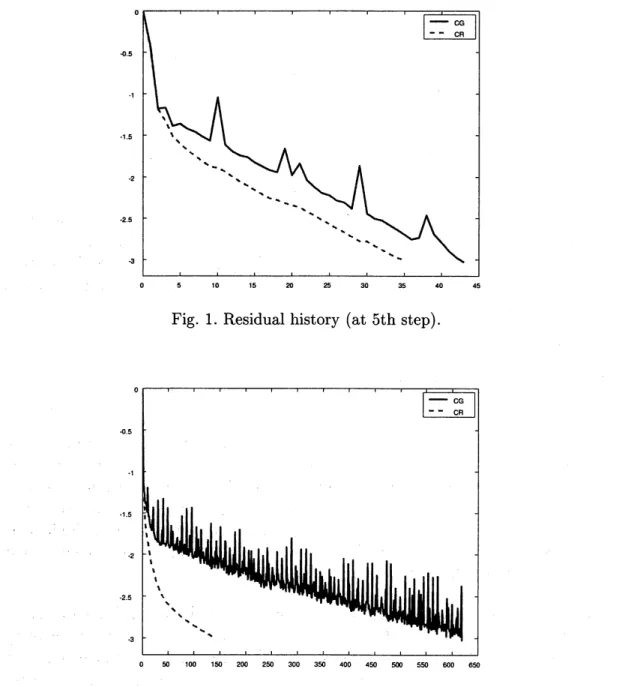 Fig. 1. Residual history (at 5th step).