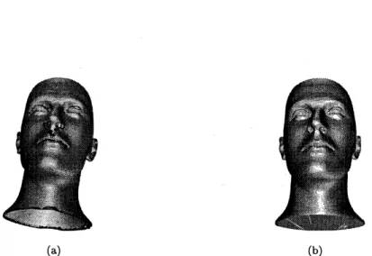 Figure 11: Reconstruction of the dataset MANNEQUIN (a) with boundary detection and (b) without boundary detection.