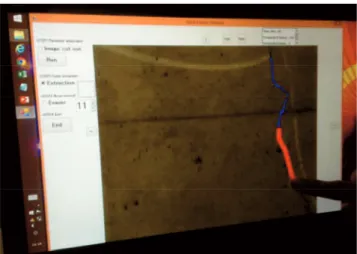 Figure  4.1  shows  how  the  cracks  are  extracted  intuitively  on  the  touch  screen 