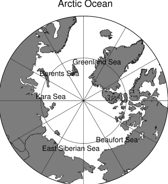 図 3: 北極海の地図.