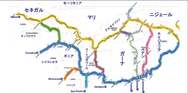 図 5-31  ECOWAS 鉄道マスタープラン 