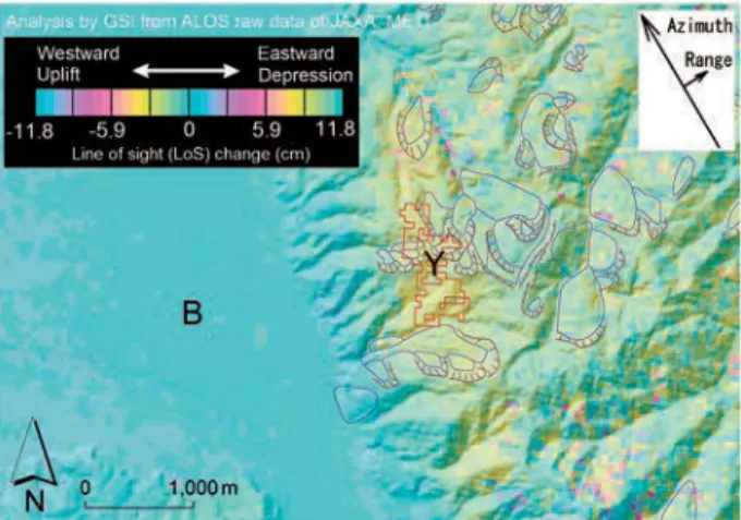Fig. 16  SAR interferometry image (path 411) at location  ID=22.