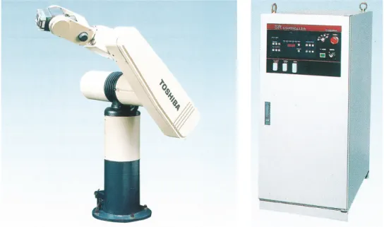 Fig. 3.24 PUMA-type robot arm SR-606V and its controller SR-6000 by Toshiba Corporation [16]