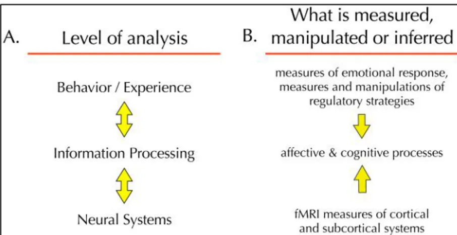 Figure 2.4：A multi-level approach to building model of emotion regulation (Ochsner, Silvers 