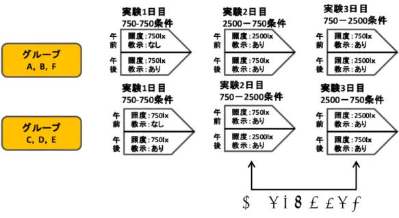 図 4.10: 照度条件のカウンターバランス