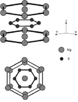 図 1.4: MgB 2 の結晶構造