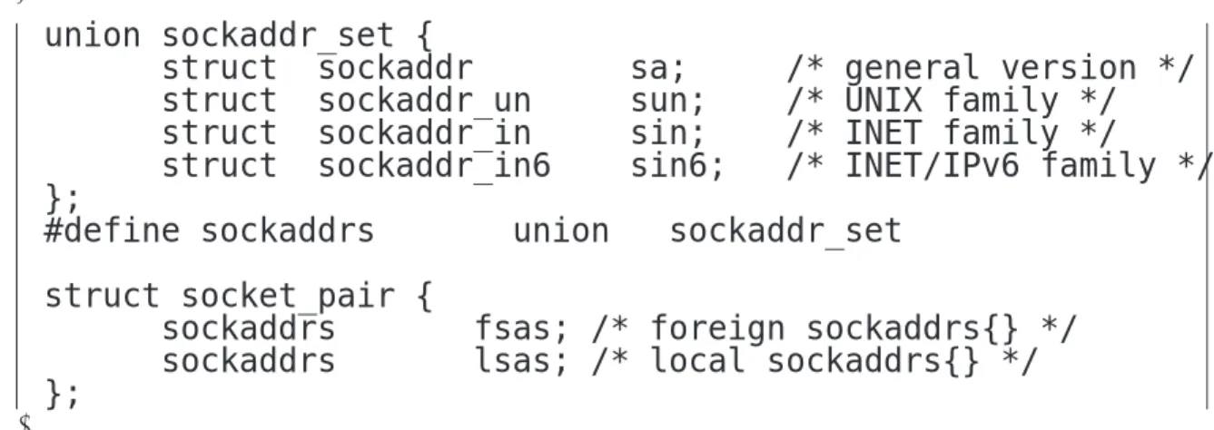 図 5.4: socket pair 構造体 - net/csm.h ．
