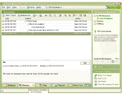 図 2.3: Groove Virtual Oﬃce 画面