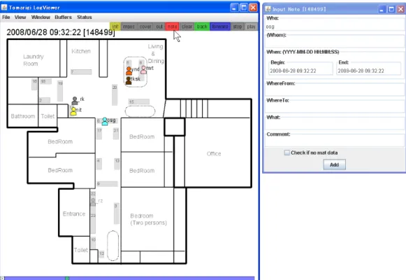 Figure 5. Logviewer (left) and annotation window (right).