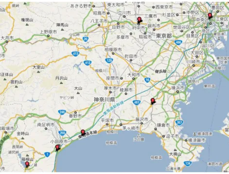 図 6.17: 4 区の時間帯に「箱根」で検索した結果