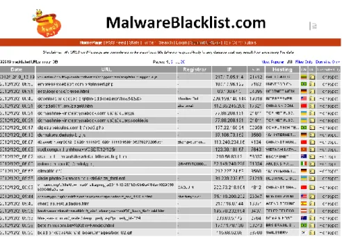 図 4.2: Malware Black List(http://www.malwareblacklist.com)